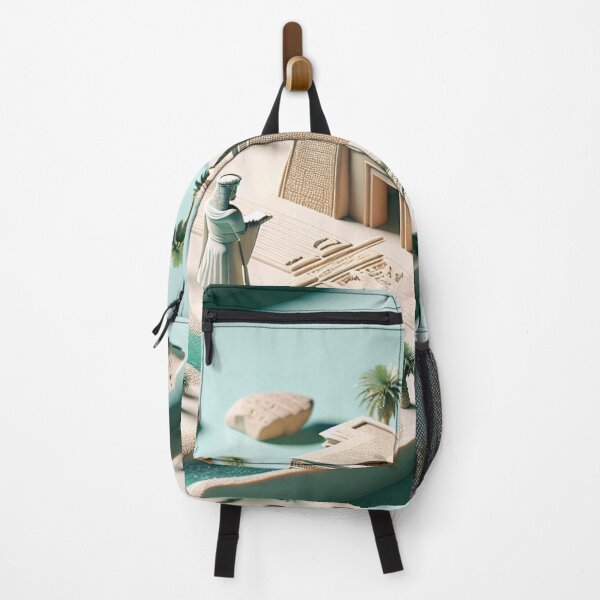 Item preview, Ishtar Gate, cuneiform tablets, Gilgamesh, Mesopotamia, palm tree, river, isometric designed and sold by Redbdon.