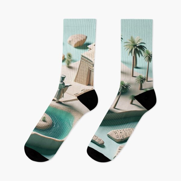 Item preview, Ishtar Gate, cuneiform tablets, Gilgamesh, Mesopotamia, palm tree, river, isometric designed and sold by Redbdon.