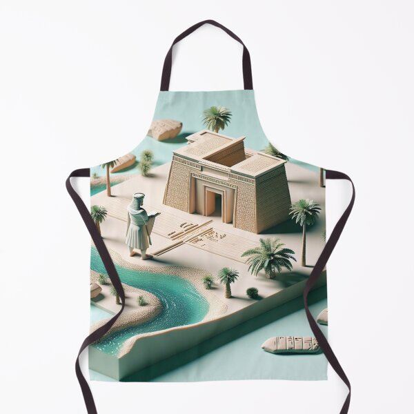 Item preview, Ishtar Gate, cuneiform tablets, Gilgamesh, Mesopotamia, palm tree, river, isometric designed and sold by Redbdon.