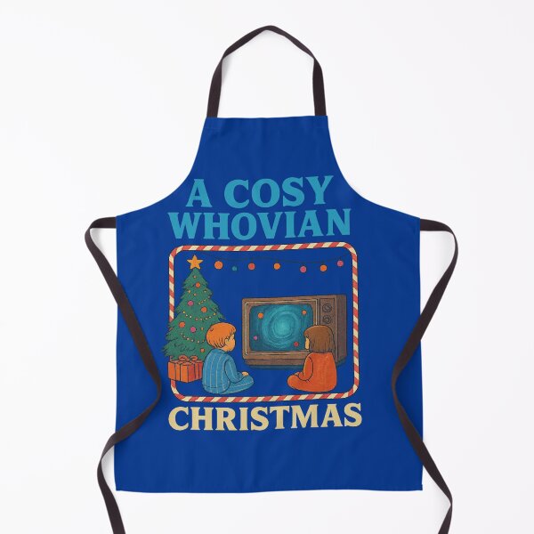 Item preview, A Cosy Whovian Christmas – Retro Vortex TV Design designed and sold by FandomFunStudio.