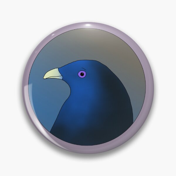 Item preview, Minimalist Satin Bowerbird Portrait -  Cobalt Collector Bird Art designed and sold by AvianSpell.
