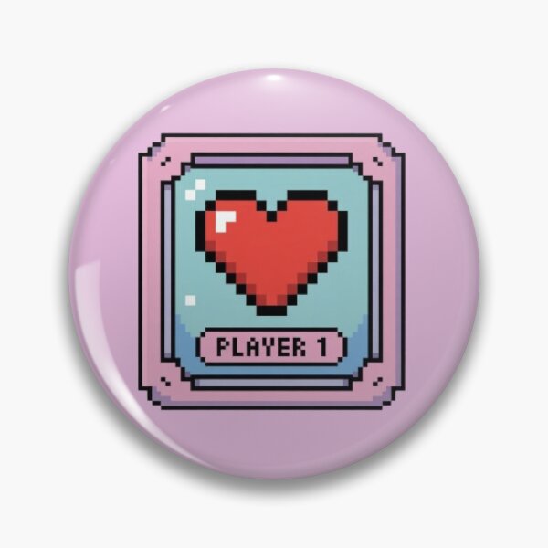 Item preview, Pastel Virtual Pet Interface - Player 1 Pixel Heart - 90s Cyber Nostalgia designed and sold by CurrentLogic.