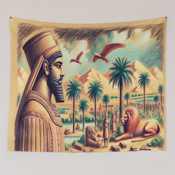 Item preview, Lion of Babylon, Mesopotamia, Gilgamesh, palm tree designed and sold by Redbdon.
