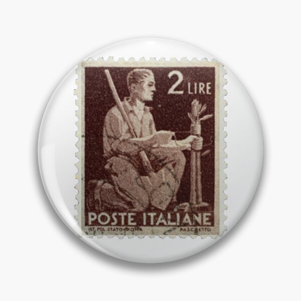 Artikelvorschau, Italienische braune Republik 2 Lire Vintage-Briefmarke entworfen und verkauft von red-amber65.