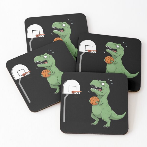 Item preview, Struggling Dino: T-Rex Trying to Hoop a Basketball designed and sold by BlendArts.