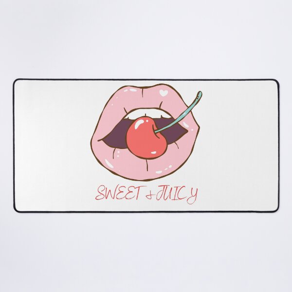 Item preview, Sweet & Juicy Cherry Lips – Pop Art Mouth Illustration Aesthetic Design designed and sold by MiraDesignCo.