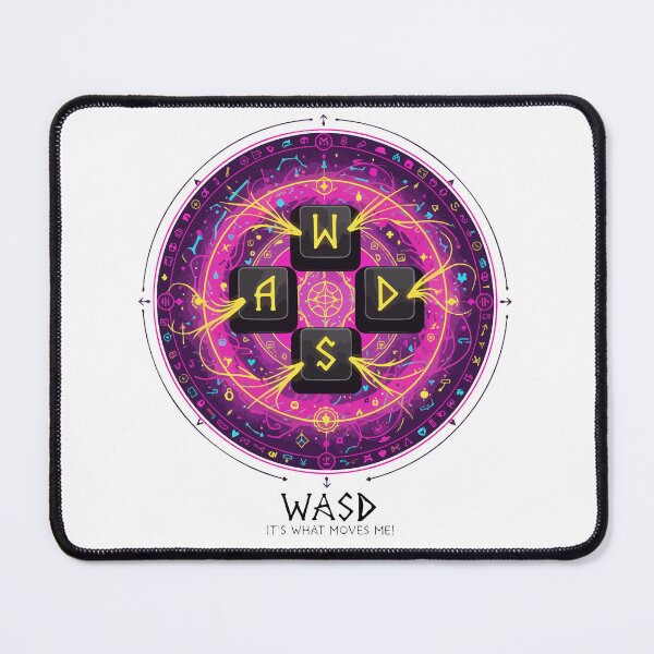 Item preview, WASD Arcane Keys: Mystic Gamer Emblem designed and sold by Prtina.