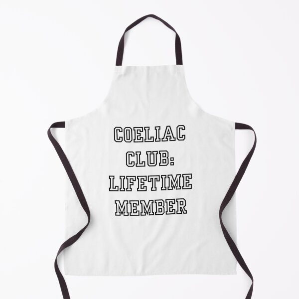 Item preview, Coeliac Club: Lifetime Member – Black & White Varsity Print Gluten Free Typography Design designed and sold by My Gluten Free Life UK.
