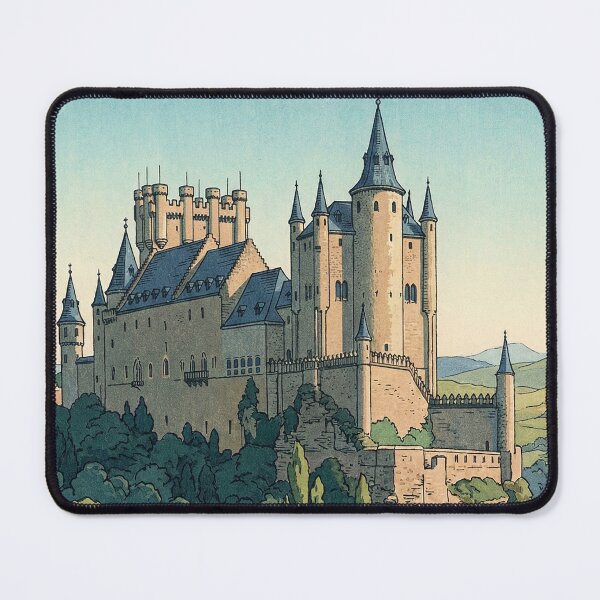 Item preview, The Alcazar of Segovia Japanese Woodblock Print designed and sold by Takeda-art.