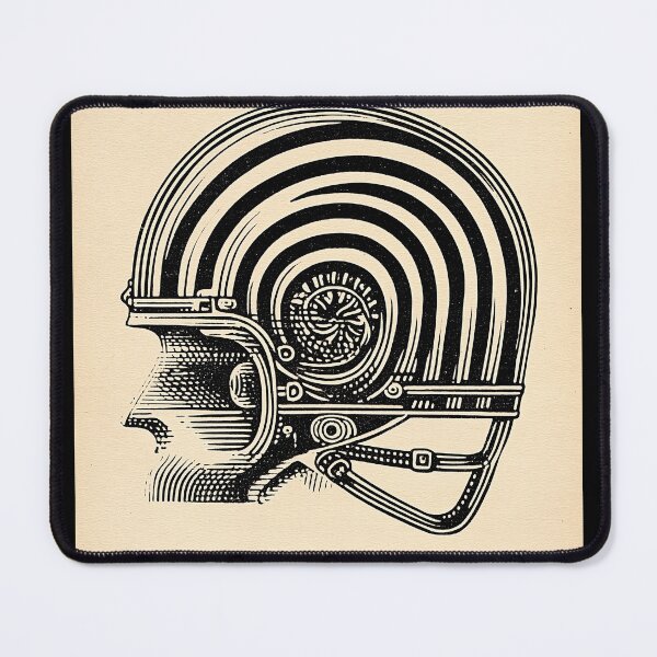 Item preview, Vintage football Helmet with Geometric Patterns designed and sold by lautir.