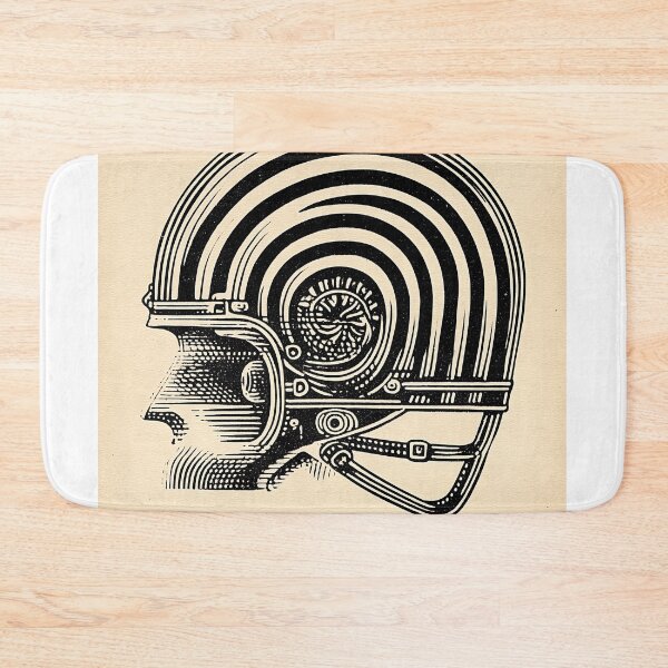Item preview, Vintage football Helmet with Geometric Patterns designed and sold by lautir.