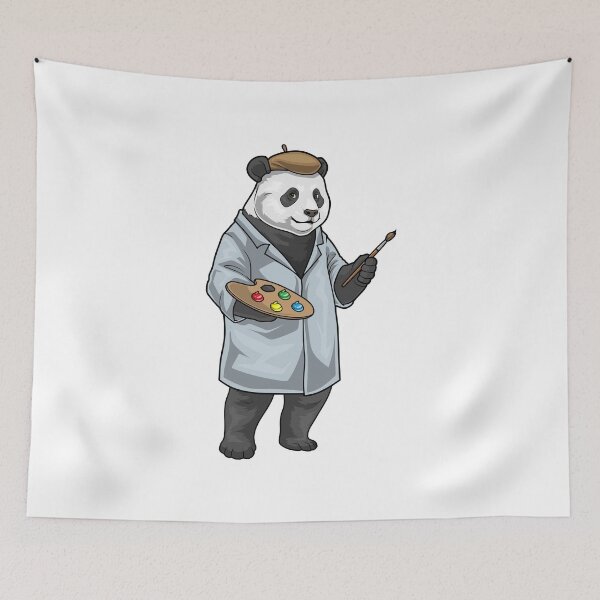 Item preview, Panda Painter Paintbrush Painting designed and sold by Snabdesign84.