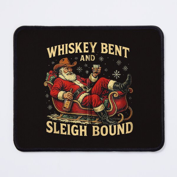 Item preview, Whiskey Sleigh Bound Cowboy Santa Riding Fast designed and sold by torildorxop.