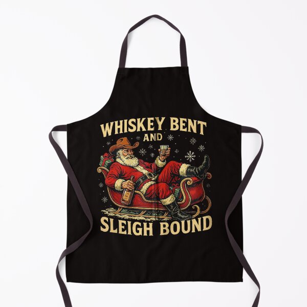 Item preview, Whiskey Sleigh Bound Cowboy Santa Riding Fast designed and sold by torildorxop.