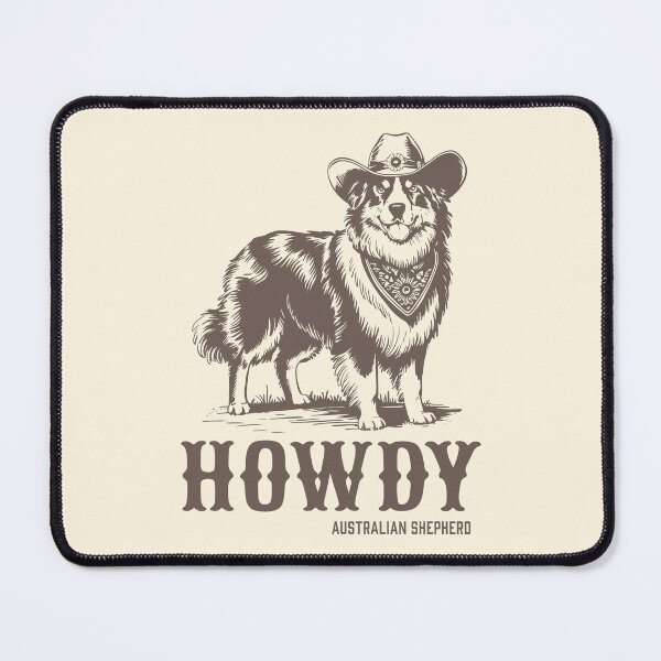 Item preview, Australian Shepherd Howdy Retro Aussie Dog  designed and sold by Y-Vibes.