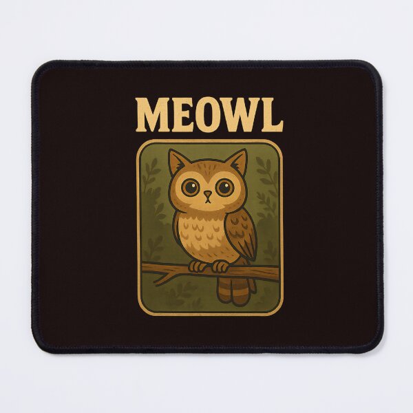 Item preview, Meowl Funny Owl Illustration With Whimsical Cat Wordplay designed and sold by cosettacir6382.