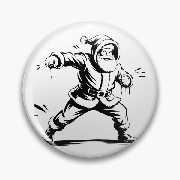 Item preview, Santa’s Secret Sparring Partner – Funny Christmas Martial Arts Design designed and sold by WSPrintCrafter.