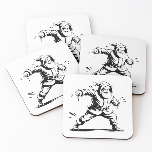 Item preview, Santa’s Secret Sparring Partner – Funny Christmas Martial Arts Design designed and sold by WSPrintCrafter.