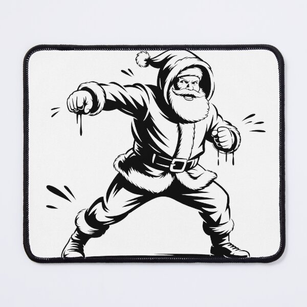 Item preview, Santa’s Secret Sparring Partner – Funny Christmas Martial Arts Design designed and sold by WSPrintCrafter.