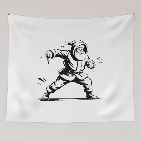 Item preview, Santa’s Secret Sparring Partner – Funny Christmas Martial Arts Design designed and sold by WSPrintCrafter.
