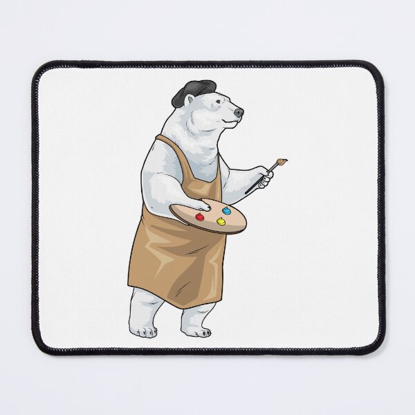 Item preview, Polar bear Painter Paintbrush Painting designed and sold by Snabdesign84.