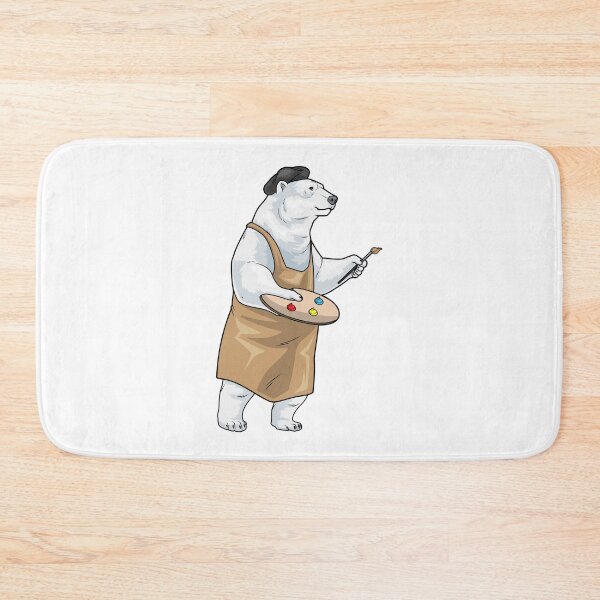 Item preview, Polar bear Painter Paintbrush Painting designed and sold by Snabdesign84.