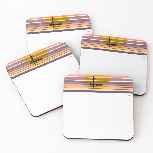 Item preview, Paddleboarding at sunset on warm calm sea. designed and sold by SlanTee.