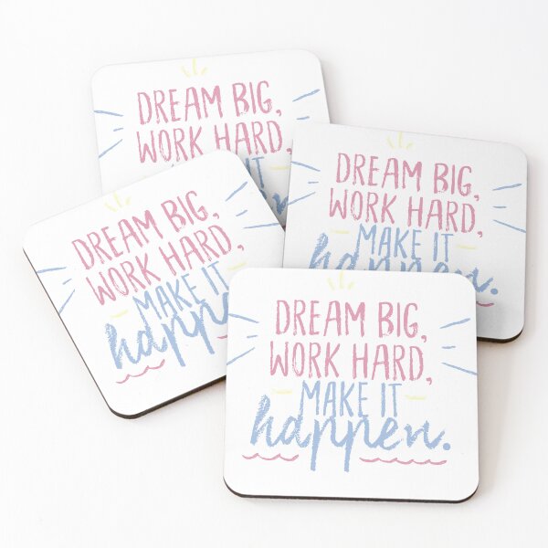 Item preview, Dream Big work Hard Make it happen - self motivation  designed and sold by CapriCreatives.