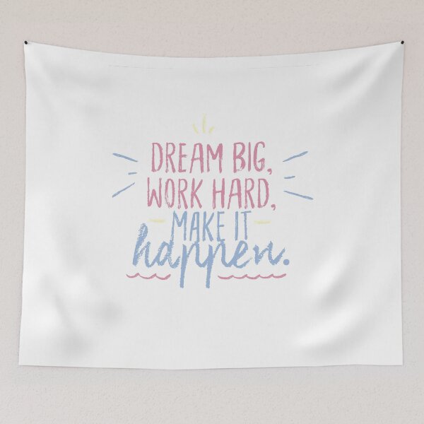 Item preview, Dream Big work Hard Make it happen - self motivation  designed and sold by CapriCreatives.