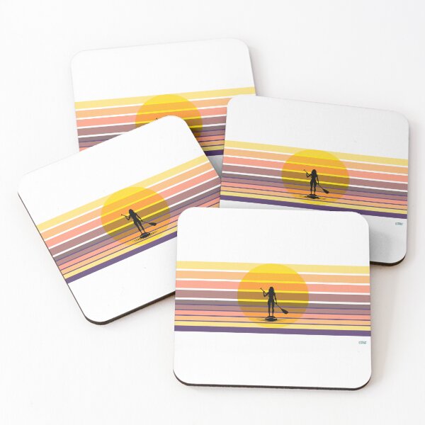 Item preview, Paddleboarding at sunset designed and sold by SlanTee.