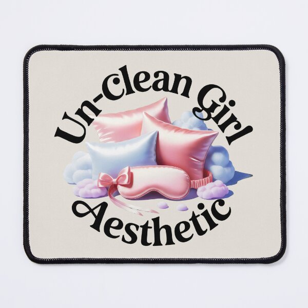 Item preview, Un-Clean Girl Aesthetic Satin Pillow Cloudcore Sleep Mask Design designed and sold by SplashTastic.