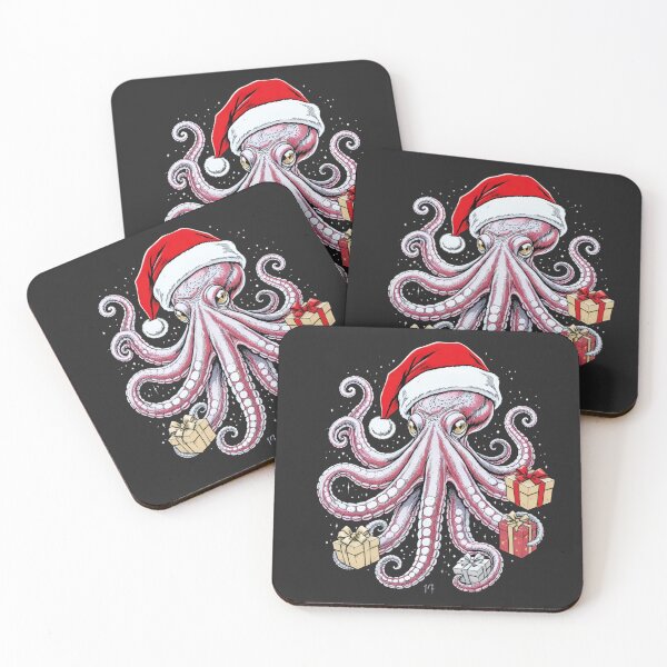 Item preview, Super-Premium Christmas Octopus | Frosty Eight-Gift Rebel designed and sold by ColorSplash123.