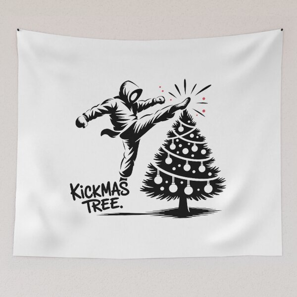 Item preview, Kickmas Tree – Funny Martial Arts Christmas Kick Design designed and sold by WSPrintCrafter.