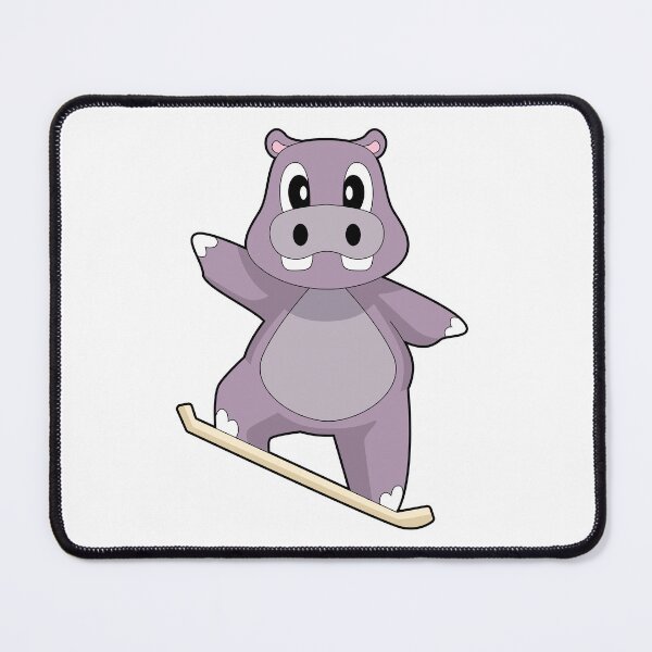 Item preview, Hippo Snowboarder Snowboard Winter sports designed and sold by Snabdesign84.