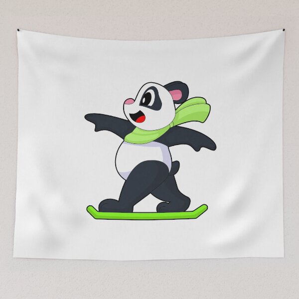 Item preview, Panda Snowboarder Snowboard Winter sports designed and sold by Snabdesign84.