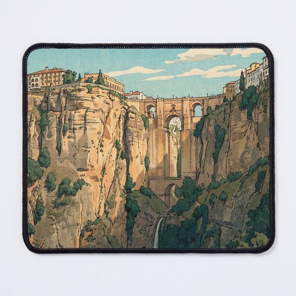 Item preview, Puente Nuevo bridge at Ronda Japanese Woodblock Print designed and sold by Takeda-art.