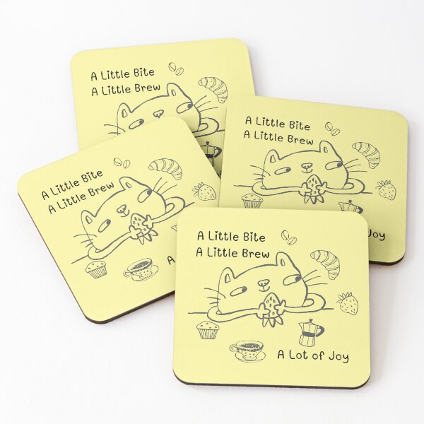 Item preview, A Little Bite, A Little Brew, A Lot of Joy – Cute Cat Bakery & Coffee Lover Design designed and sold by TheBeeKindSpace.