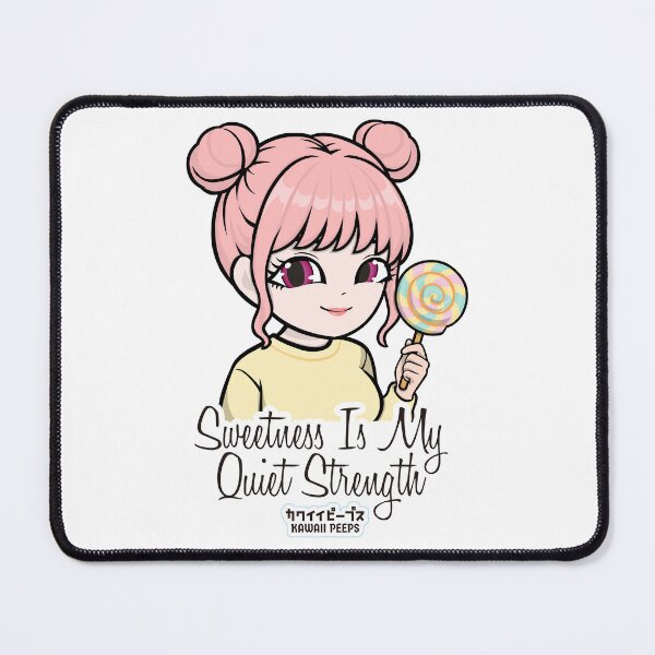 Item preview, Pastel Power Crew Sweetness Is My Quiet Strength Kawaii Pastel Aesthetic Girl Design designed and sold by P-L-Sardines.