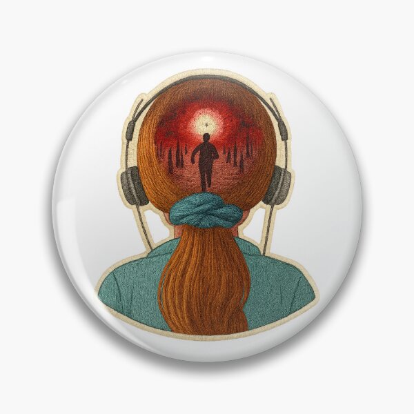 Item preview, Inside the Mind Strainger things – Embroidered  print Supernatural Headphone Art designed and sold by Gurjeetpixelart.