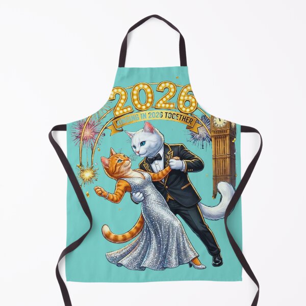 Item preview, New Year's Eve Cat Couple Dancing | Romantic 2026 Celebration designed and sold by E-SarnEdge.
