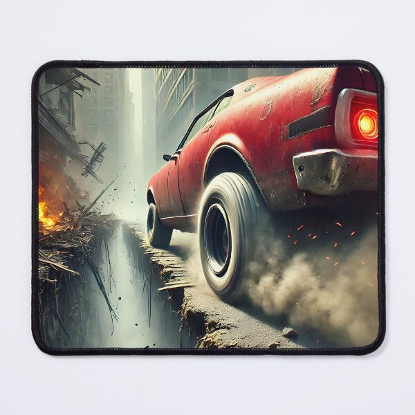 Item preview, Abyss Hunt – Red Sedan in the Post-Apocalyptic City designed and sold by _RudeMango.