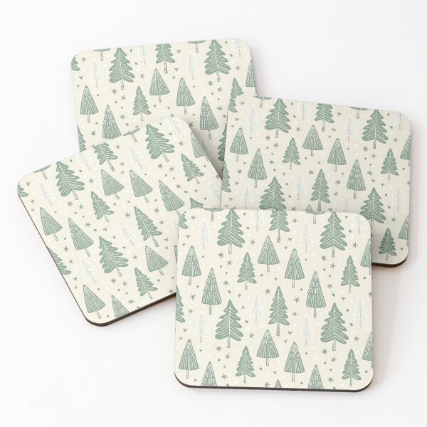 Item preview, Minimalist Winter Forest Seamless Pattern – Modern Sage Green Design designed and sold by Iras-Art-Corner.