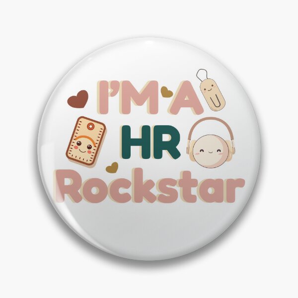 Item preview, Cute HR Rockstar Office Sticker – Pastel Beige Aesthetic designed and sold by WanwisaChuenlom.