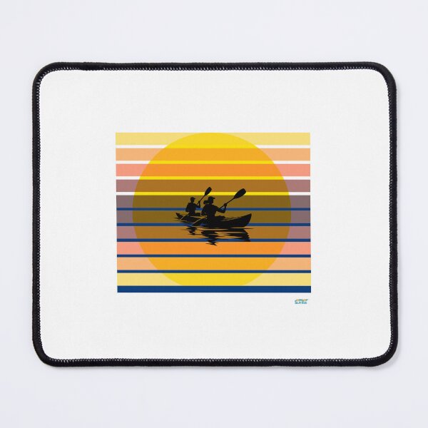 Item preview, Tandem Kayak at sunset: Retro Sports Shirt designed and sold by SlanTee.