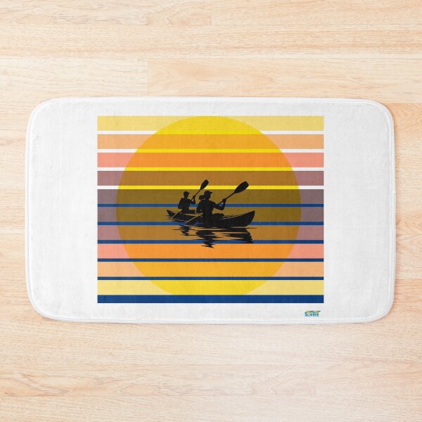 Item preview, Tandem Kayak at sunset: Retro Sports Shirt designed and sold by SlanTee.