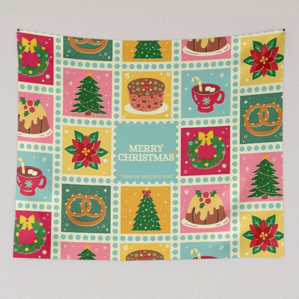 Item preview, Merry Christmas (Terms and conditions apply) - Retro Christmas Design designed and sold by GaggleOfGhosts.