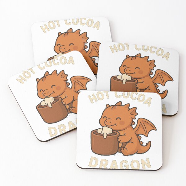 Item preview, Hot Cocoa Dragon T-Shirt – Cute Kawaii Cozy Winter Hot Chocolate Tee designed and sold by KDesignCrafts.
