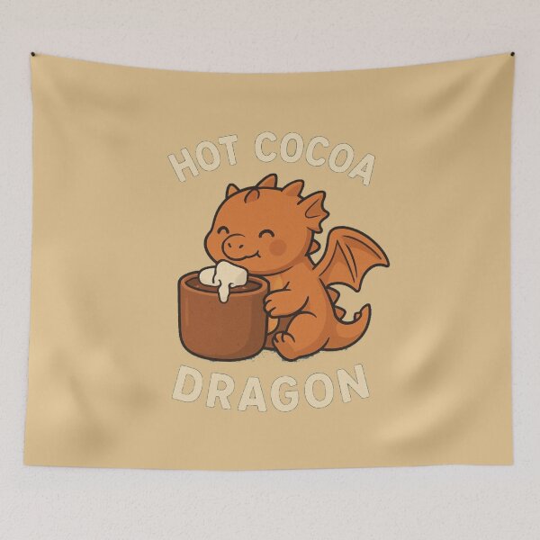 Item preview, Hot Cocoa Dragon T-Shirt – Cute Kawaii Cozy Winter Hot Chocolate Tee designed and sold by KDesignCrafts.