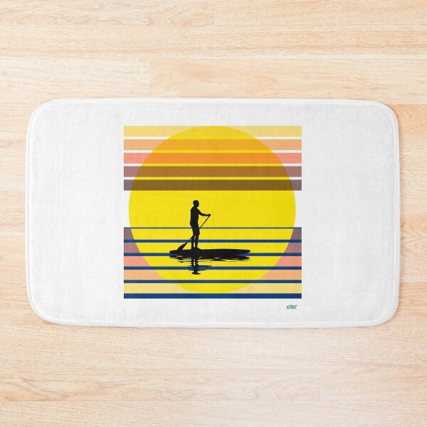Item preview, Solo paddleboard at sunset: Retro Sports Design designed and sold by SlanTee.