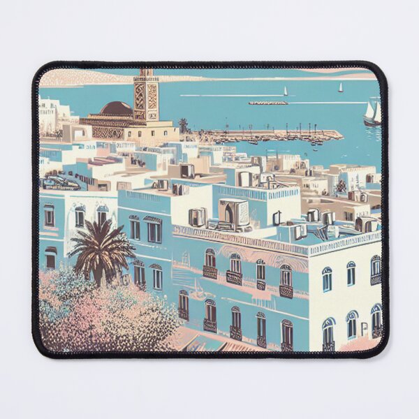 Item preview, Serene Hammamet – Edo-Style Ukiyo-e Tunisian Coastal Landscape designed and sold by Vandy Fullam.